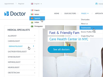 Doctor Psd Template - New Page Home doctor envato free premium psd template themeforest