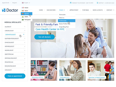 Doctor Home - version 2 doctor envato free premium psd template themeforest