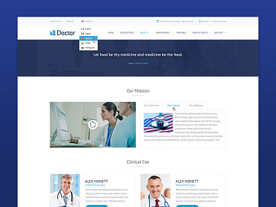 Doctor HTML Responsive Template - Company bootstrap template doctor html medical medicine responsive template template themeforest