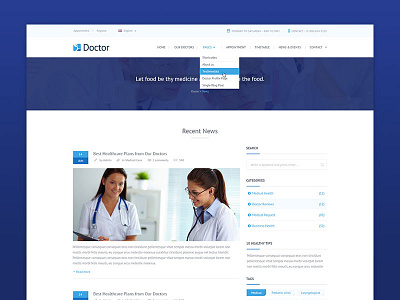 Doctor HTML Responsive Template - News bootstrap template doctor html responsive template template themeforest