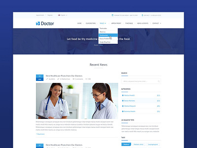 Doctor HTML Responsive Template - News