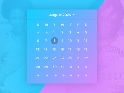 FREE Daily UI #2 Flat Calendar Widget