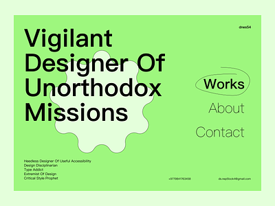 Portfolio Design Exploration - 02 clean design editorial layout minimal typography ui ux web website