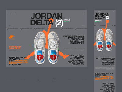 Jordan Delta 2 - LSG/TO/LPB/W 23 contemporary design editorial jordan layout nike product shoes typography web