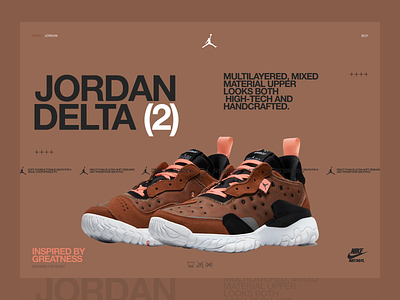Jordan Delta 2 - AB/P/PP/CB 23 contemporary design editorial jordan layout nike product shoes typography web
