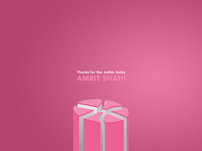 Thanks Amrit for the invite. 3d debut designer dribbble illustration illustrator invitation invite player vector