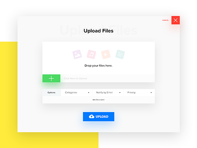 Upload Files Popup android app design flat ios popup ui upload ux web