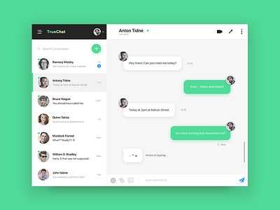 Chat Module android app application chat flat ios ui ux web website