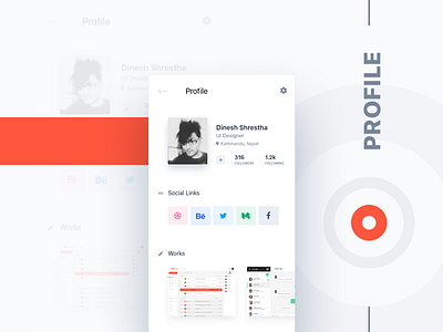 User Profile UI android app clean design ios minimal profile ui user ux