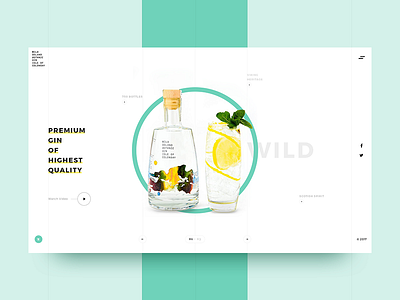 Wild Island Gin Landing Page clean concept design landing page minimal mobile ui ux web web design