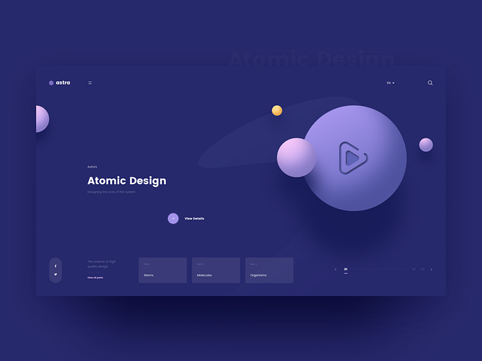 Astra Landing Page Atomic Design by Dinesh Shrestha on Dribbble