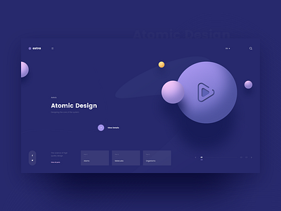 Astra Landing Page - Atomic Design clean design gradient header interface minimal product ui ux web website