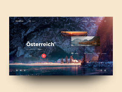 Wanderlust - Travel Landing Page austria design header holiday landing tourism travel ui ux web website