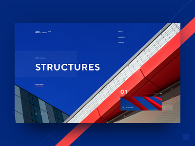 Arc. 2018 architecture building clean design header invision studio landing page minimal ui web website