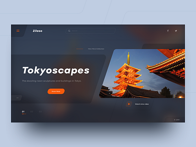 Zilaso architectures clean concept design exploration header landingpage minimal tokyo web website