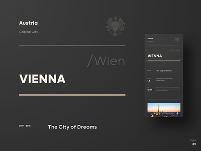 Type \ 09 - Vienna, Austria art austria city clean color contrast design font grid minimal poster size type typeface vienna weight