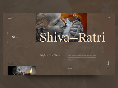 Shiva Ratri color concept contrast design exploration header layout swisstypefaces type ui ux web website