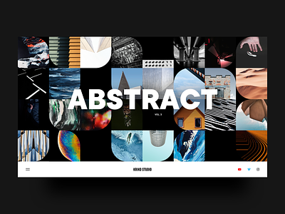 Kiriko Studio Web Layout abstract art art direction bold font design digital design imagery user interface visual design web layout website website concept