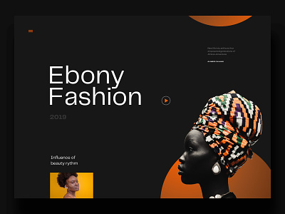 Ebony fashion website clean design ebony fashion minimal sketch typography ui ux web web desgin website