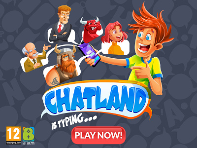 Chatland! charachter design game illustration logo viking