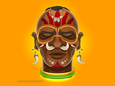 Black african black illustration warrior