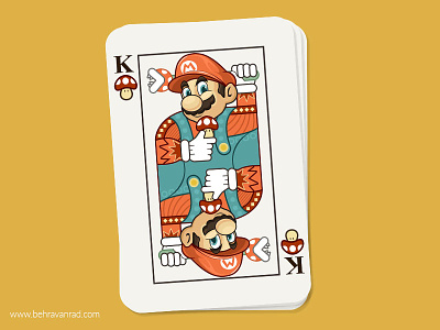 King Mario! game illustration mario play card super mario
