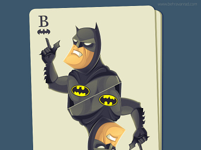 Ace of justice league ! batman dark knight illustration justice league vector