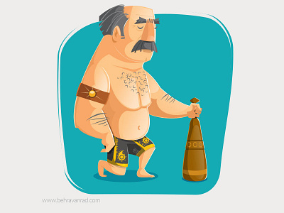 Pahlevoon! character design illustration persian sport