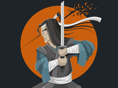 SamuRAI illustration japan ronin samurai sword warrior