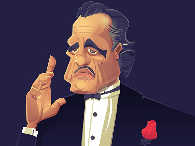 Don Corleone character design corleone godfather illustration