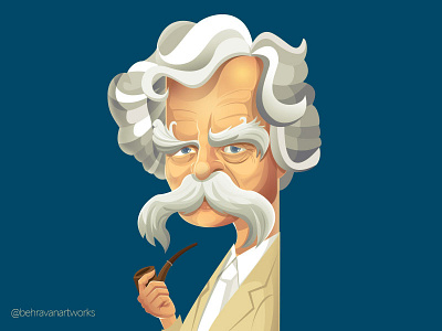 Mark Twain characterdesign illustartion mark twain writer