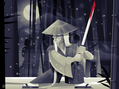 Samurai charachter design design illustration japan samurai vector warrior