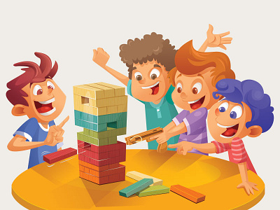 Play Time! boy charachter design design happy illustration kids play
