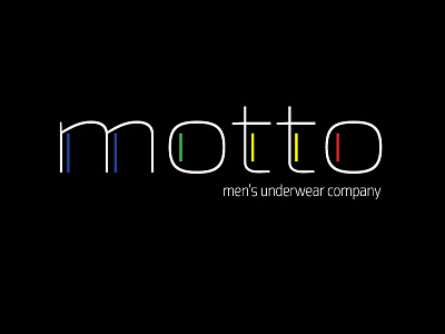 Men's underwear company Motto identity logo logotype underwear