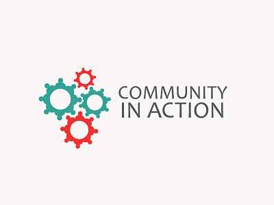 Logo for "Community in Action" project action brand community identity logo logotype