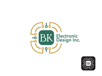 BK Electronic Design chip electronic design electronics identinty logo. logotype science