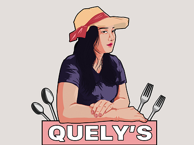 Quely's Kitchen design illustration
