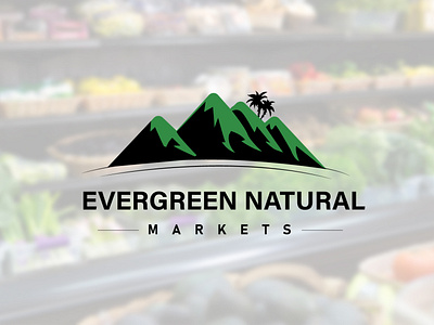 Evergreen Natural Markets Logo branding graphicdesign icon logo design logotype ui ux vector web