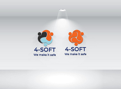 4 - Soft we make it safe 4soft branding graphicdesign icon illustration logo logo design logotype minimal typography we make it safe