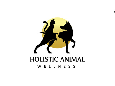Holistic animal wellness logo animal branding design graphicdesign holictic icon illustration logo logotype minimal typography