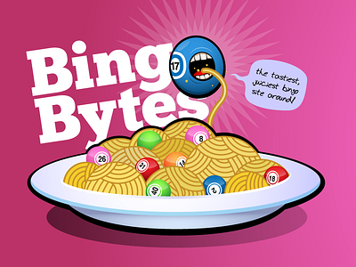 Bingo Bytes balls bingo illustration meatballs redesign spaghetti vector