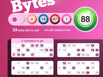 Bingo Game - called balls balls bingo cards casino gamble game gui stamp stamped