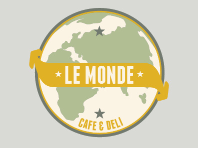 Le Monde Logo cafe deli le monde world