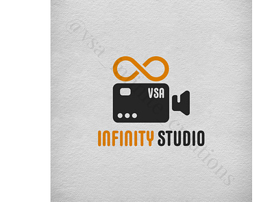 Infinity Studio branding design flat illustration logo minimal typography vector