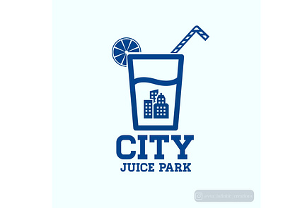City Juice Park branding design flat illustration logo minimal typography vector