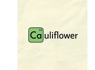 Calcium Cauliflower branding design flat illustration logo minimal typography vector