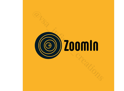 ZoomIn branding design flat illustration logo minimal typography vector