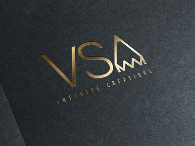 VSA INFINITE CREATIONS branding design flat illustration logo minimal typography vector