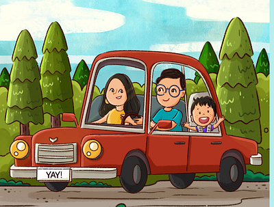Book Design: https://www.little-rey-loves-car.woodledoodlede book illustration childrenbook illustration illustrator