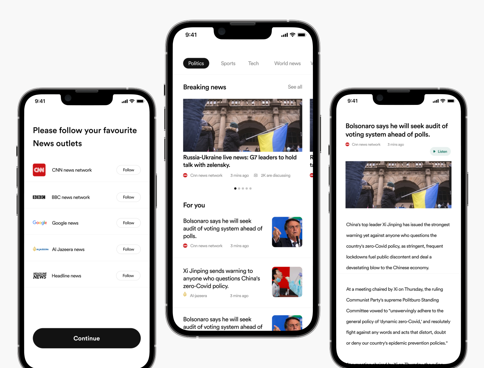 Daily news mobile app by Abraham Ojewole on Dribbble